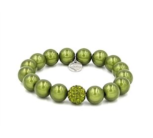 Ella in Love Perlenarmband 12mm farn kugel