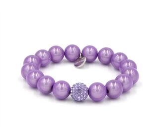 Ella in Love Perlenarmband 12mm orchidee kugel