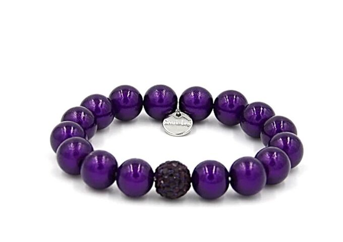 Ella in Love Perlenarmband 12mm pflaume