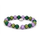 Ella in Love Perlenarmband 10mm mixed dunkelgrün