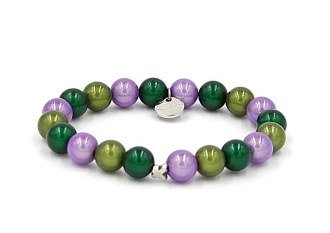 Ella in Love Perlenarmband 10mm mixed dunkelgrün