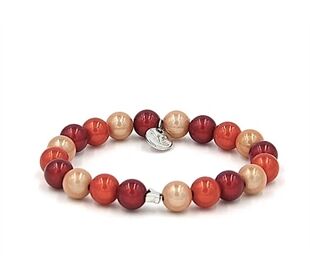 Ella in Love Perlenarmband 10mm mixed scarlet rot