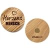 holzpost Magnet aus EICHE "Herzensmensch"