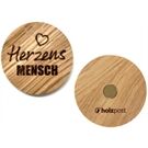 holzpost Magnet aus EICHE "Herzensmensch"