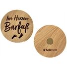 holzpost Magnet aus EICHE "Im Herzen Barfuß"