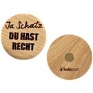 holzpost Magnet aus EICHE "Ja Schatz, Du hast Recht!"