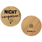 holzpost Magnet aus EICHE "Nicht vergesssen"