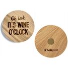 holzpost Magnet aus EICHE "Oh look, it's wine o'clock"