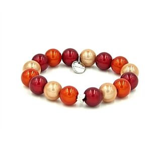 Ella in Love Perlenarmband 12mm mixed scarlet rot