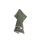Bunzlau Castle Kitchen Towel/Frottiertuch Chickens dark green