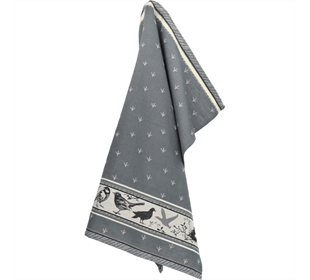 Bunzlau Castle Tea Towel/Geschirruch Birds anthacite