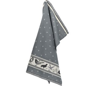 Bunzlau Castle Tea Towel/Geschirruch Birds anthacite