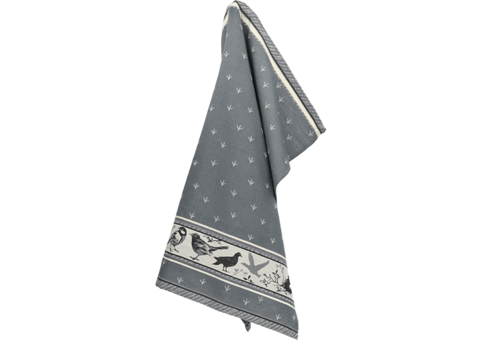 Bunzlau Castle Tea Towel/Geschirruch Birds anthacite