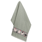 Bunzlau Castle Tea Towel/Geschirruch Chickens dark green