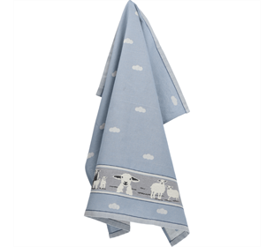 Bunzlau Castle Tea Towel/Geschirruch Sheep grey-blue