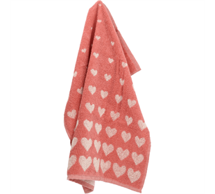 Bunzlau Castle Kitchen Towel/Frottiertuch Hearts pink