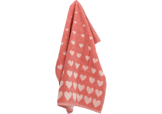 Bunzlau Castle Kitchen Towel/Frottiertuch Hearts pink