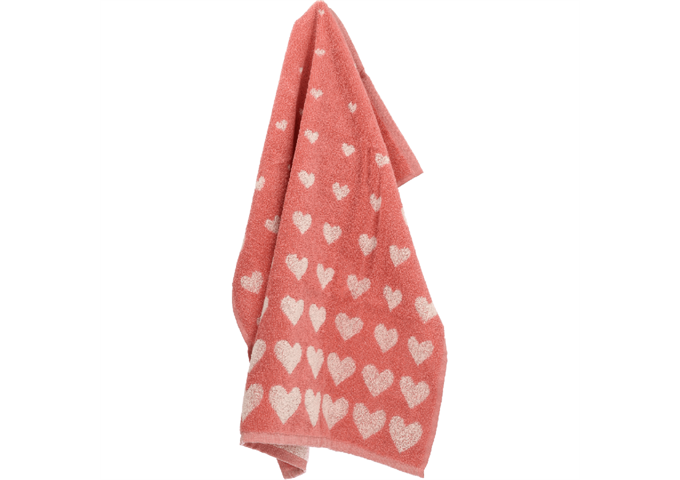 Bunzlau Castle Kitchen Towel/Frottiertuch Hearts pink