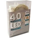 EK Lichterkette Silberdraht 40LED Timer 4m 3xAA