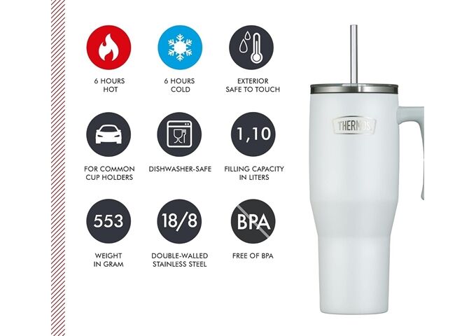 THERMOS Refreshing Series Isolier-Trinkbecher White 1,1L