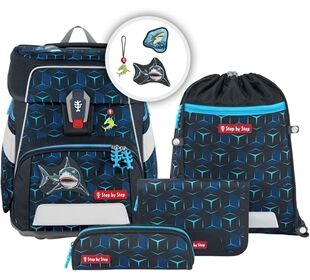 Step by Step SPACE SHINE Schulranzen-Set "Shark Dexter" 5-teili