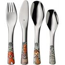 WMF CW Kinderbesteck-Set Waldfreunde, 4-teilig