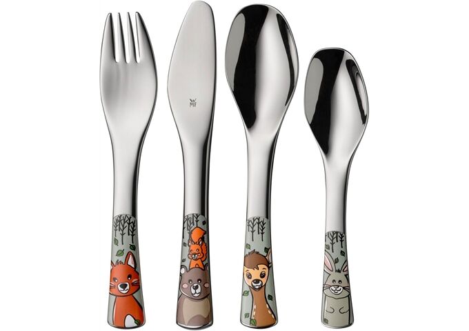 WMF CW Kinderbesteck-Set Waldfreunde, 4-teilig