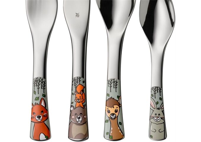 WMF CW Kinderbesteck-Set Waldfreunde, 4-teilig