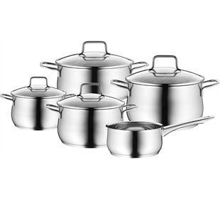 WMF Kochgeschirr-Set Brillant Edelstahl matt