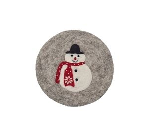 Frida Feeling Filz Untersetzer Schneemann
