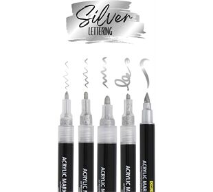 ONLINE Acrylmarkeretui Silver Lettering