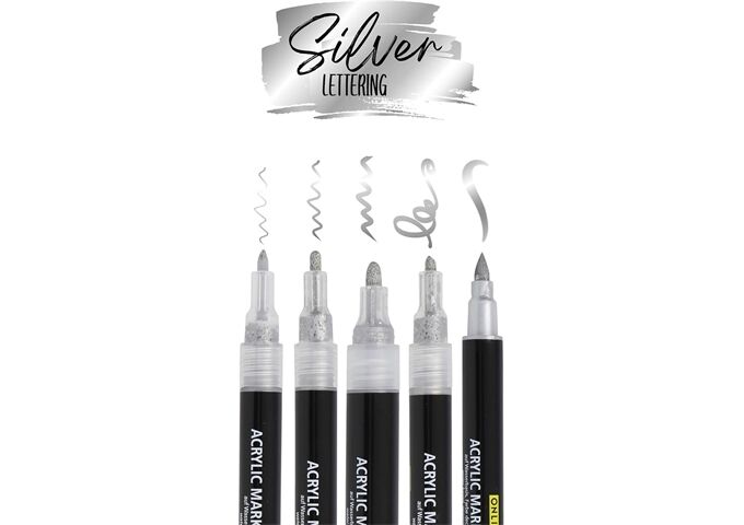 ONLINE Acrylmarkeretui Silver Lettering