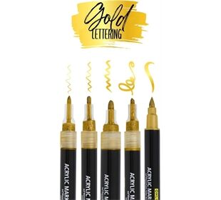 ONLINE Acrylmarkeretui Gold Lettering