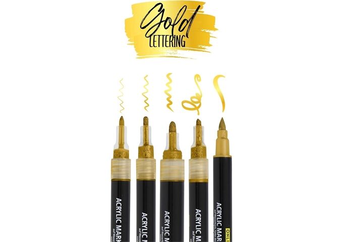 ONLINE Acrylmarkeretui Gold Lettering