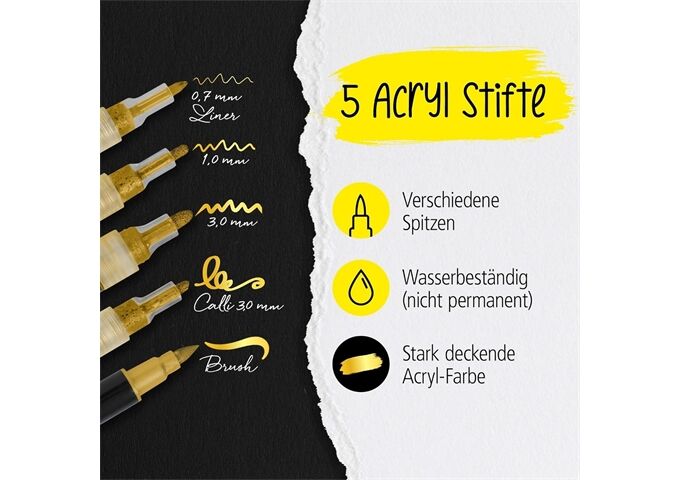 ONLINE Acrylmarkeretui Gold Lettering
