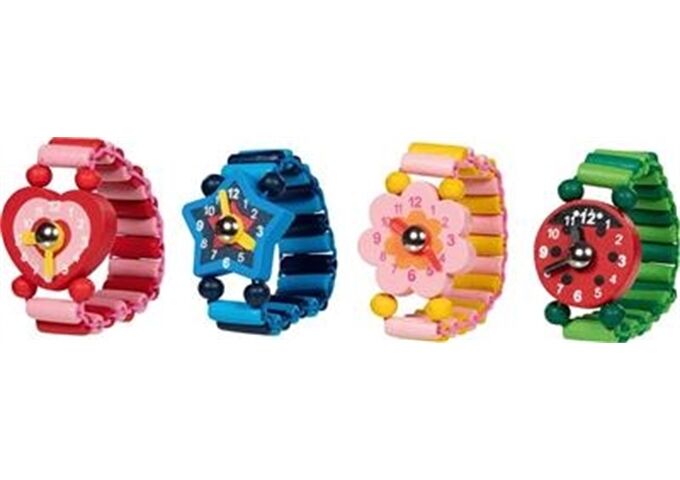 Goki Holzuhr mit elast. Band