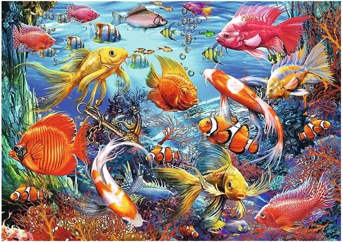 TREFL Puzzle Hidden Shapes 1060 – Unterwasserleben