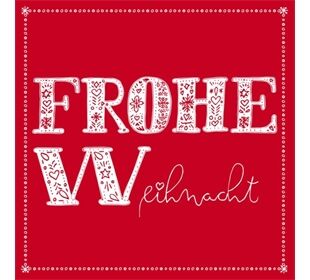 ihr Ideal Home Range Frohe Weihnacht blau Lunch-Servietten