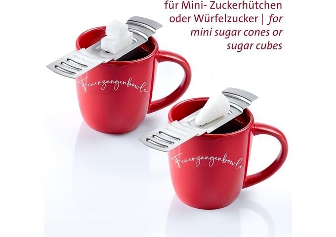 Westmark Tassen-Zuckerzangen Feuerzangenbowle 4er-Set