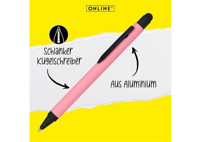 ONLINE Kugelschreiber Alu Stylus rose