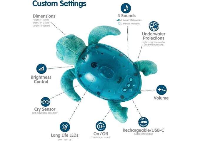 Cloud B Nachtlicht Tranquil Turtle™ Aqua
