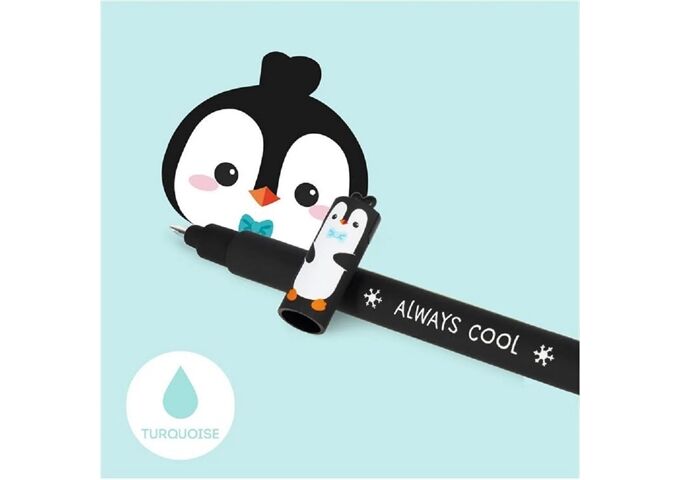 Legami ERASABLE PEN - PENGUIN - TURQUOISE INK