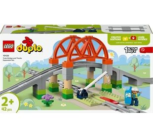 LEGO® Duplo Eisenbahnbrücke und Schienen