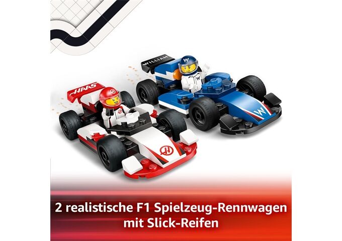 LEGO® LGO City F1 Williams Racing und Haas F1 Rennautos