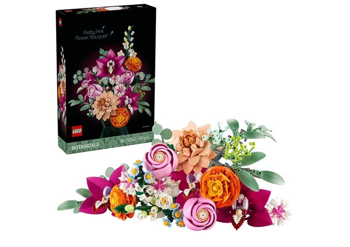 LEGO® LGO Botanical schöner rosafarbener Rosenstrauß