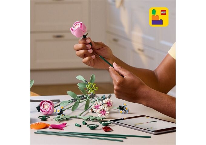 LEGO® LGO Botanical schöner rosafarbener Rosenstrauß