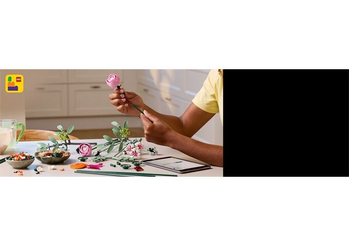 LEGO® LGO Botanical schöner rosafarbener Rosenstrauß