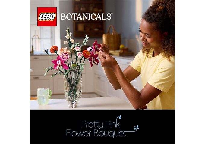LEGO® LGO Botanical schöner rosafarbener Rosenstrauß
