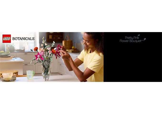 LEGO® LGO Botanical schöner rosafarbener Rosenstrauß