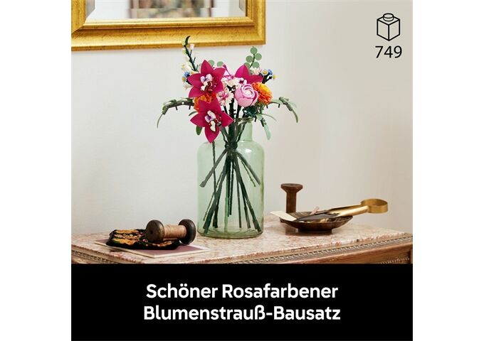 LEGO® LGO Botanical schöner rosafarbener Rosenstrauß